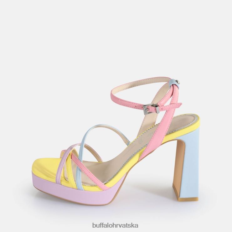 pastel multi Buffalo veganske sandale s petom u kavezu trešnje |sandale TDD6T310